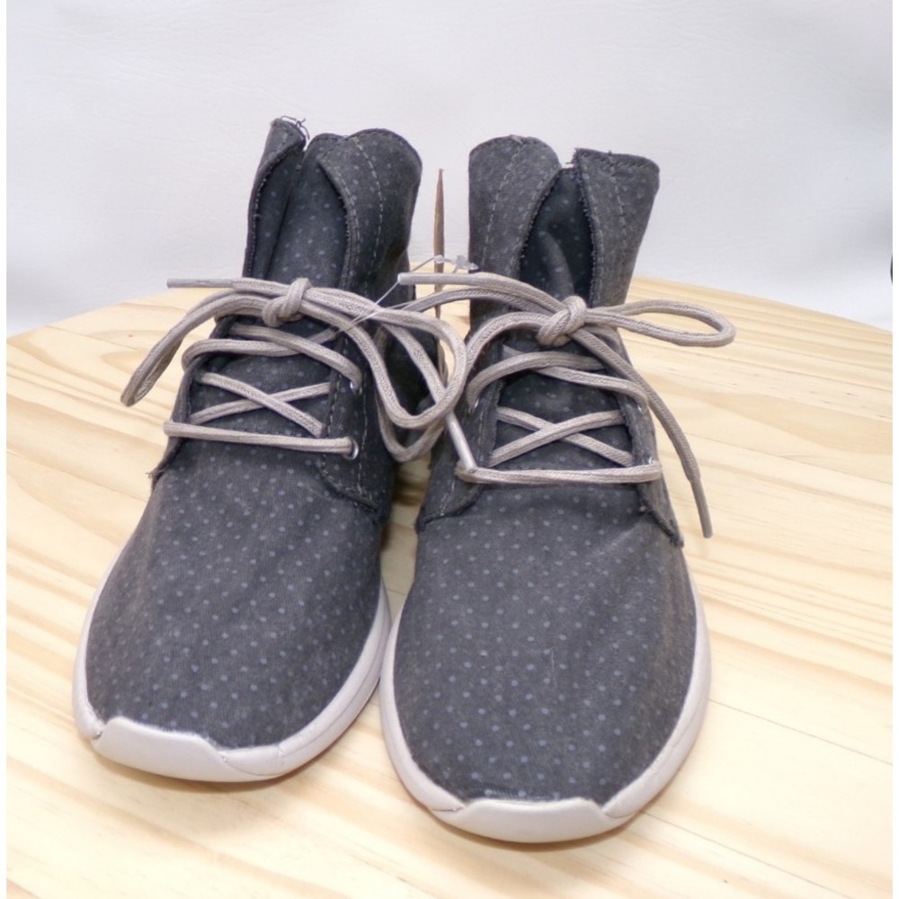 Reef Rover Hi Pokka Dot Print Shoes Womens Gray‎ White Size 6 Lace Up NEW